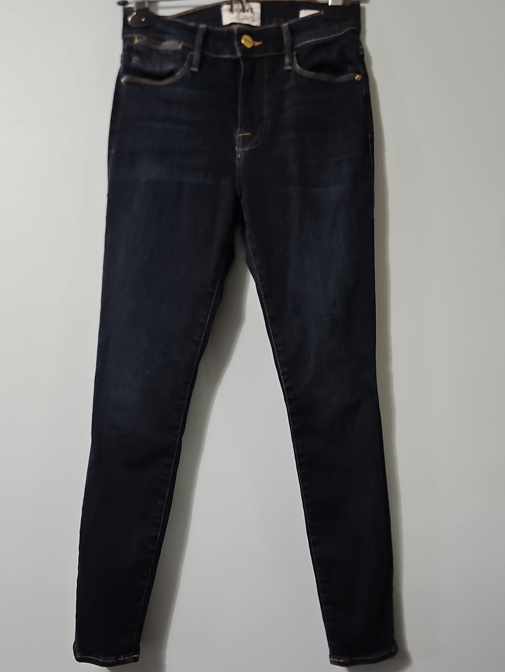 Frame Le High Skinny Dark Blue Women's Stretch Jeans Size 26